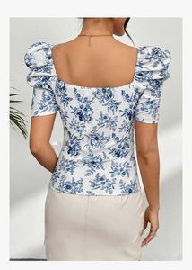 Western Style Printed Half Sleeve Top