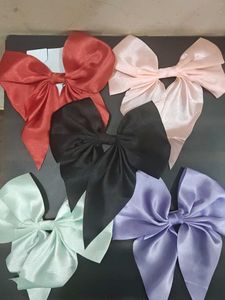 Combo Of 5 Hair Bow ♥️🖤💜💚🩷