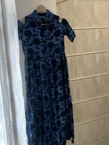 Floral Print Cold Shoulder Dress