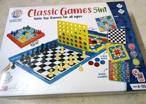 Classic Games 5 In 1 Chess,Ludo, Snake And Ladder