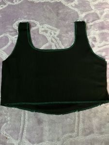 Mushroom Moon black Crop Top