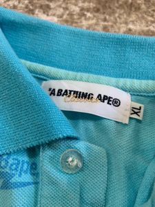 Bathing Ape Bape sta  Blue Graphic Print Polo Shir