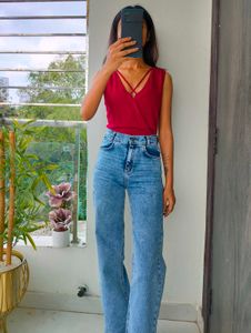 Red Forever 21 Bodysuit