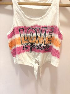 Justice Tie-Front Tank Top