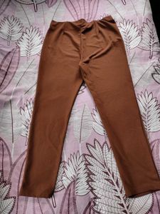 🌸Brown Fig Tapered Flat - Front Trousers