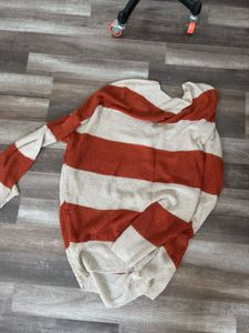 Striped V-Neck Pullover