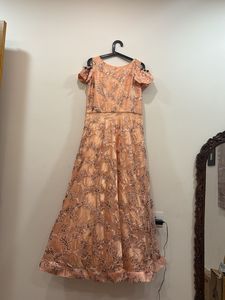 🆕 “Diva” Original Bridal Peach Sequins Gown