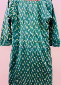 Fabindia Ikat Cotton High-Low Kurta