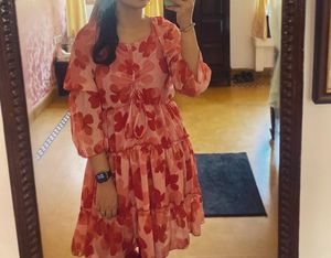 Floral Chiffon Mini Dress