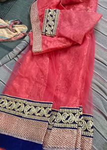 Elegant Peach Embellished Suit