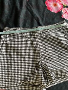 Checkered Black &amp; White Shorts