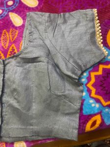 Silver Net Saree With Rani Colour Flowers 🌺 Print