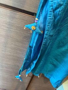 Hand Work Blue Kurta…with Latkan
