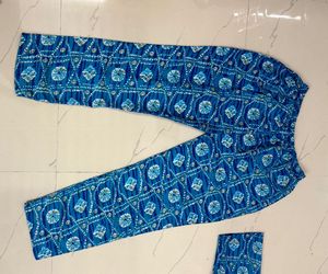Blue Printed Kurti Set🦋🦋
