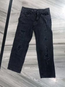Ripped Black Denim Jeans