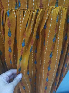 Boho Print Dress - Mustard Yellow