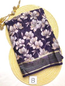 Elegant Floral Print Saree