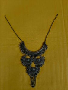 &#34;Elegant Oxidised Necklace – Timeless Ethnic Charm