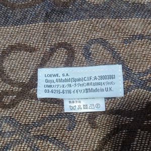 Loewe Wool And Cashmere Anagram Scarf in Brown