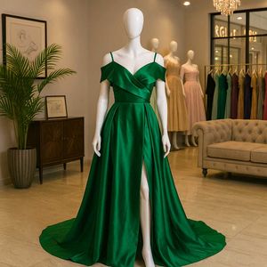 Elegant Emerald Green Gown