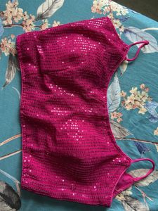 Sequin Pink Sexy Blouse