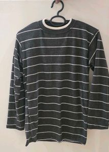 Striped Grey Long Sleeve T-Shirt