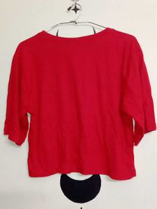 Red Crop Tshirt