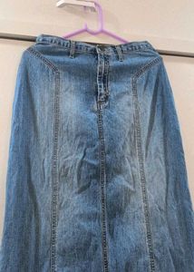 Long Denim Skirt