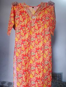 Floral Print Tunic Kurta Set