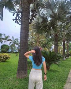 Blue Crop Tee