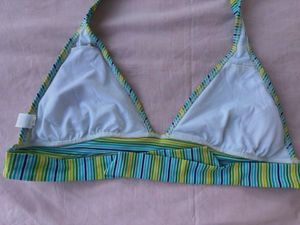 Striped Halter Bikini Top