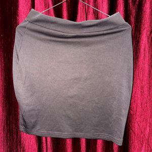 Elegant Gray Mini Skirt