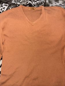 Women’s Brown V-Neck Long Sleeve