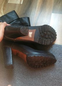 Short Black Leather Boot