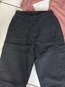 Pink Top &amp; Black Cargo Pants