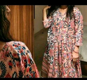 Pink Floral Kurta Set