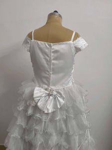 White Ruffled Occasion Dress