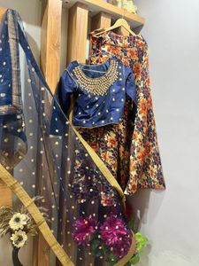 Crop Top With Lehnga