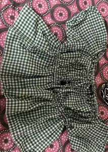 Gingham Tie-Front Top