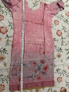 Pink Floral Print Salwar Kameez