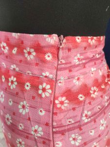 Pink Printed Halter Co-ord Dress.