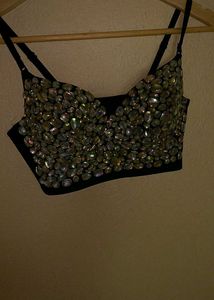 Sparkly Embellished Corset Top