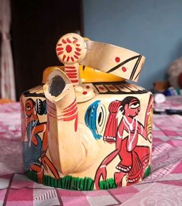 Handcrafted Painted Teapot from West Bengal