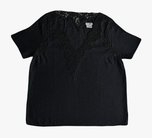 Black linen top