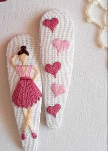 Hand Embroidered Clips