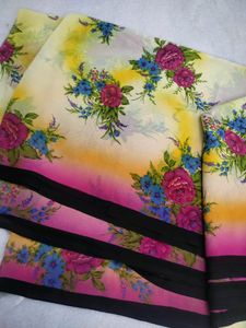 MultiColour Printed Saree