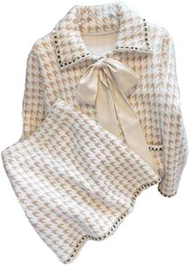 Warm tweed Set with Bow