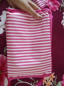 Pink Striped Pouches - Set of 3 Brand new unused