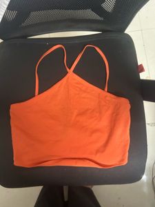 Orange One Piece crop top