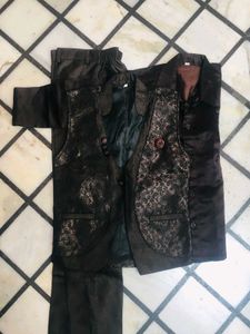 Boys Brown Vest Suit - Size6-8 Year Boy
